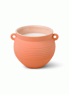 Керамична соева свещ Падивакс Санторини – теракота - сурова глина и круша